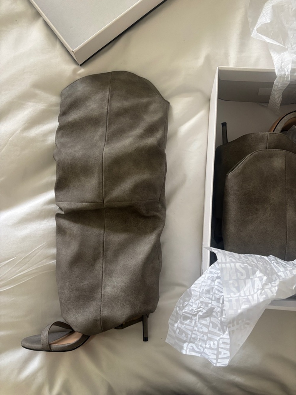 Steve Madden Taupe Slouch Over-the-Knee Stiletto Boot - Picture 5 of 5